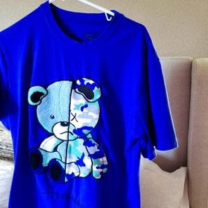 CIVILIZED CAMO BEAR TEE ROYAL